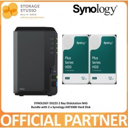 SYNOLOGY 2-Bay Diskstation DS223 Bundle with Synology HAT3300 2 x 12TB
